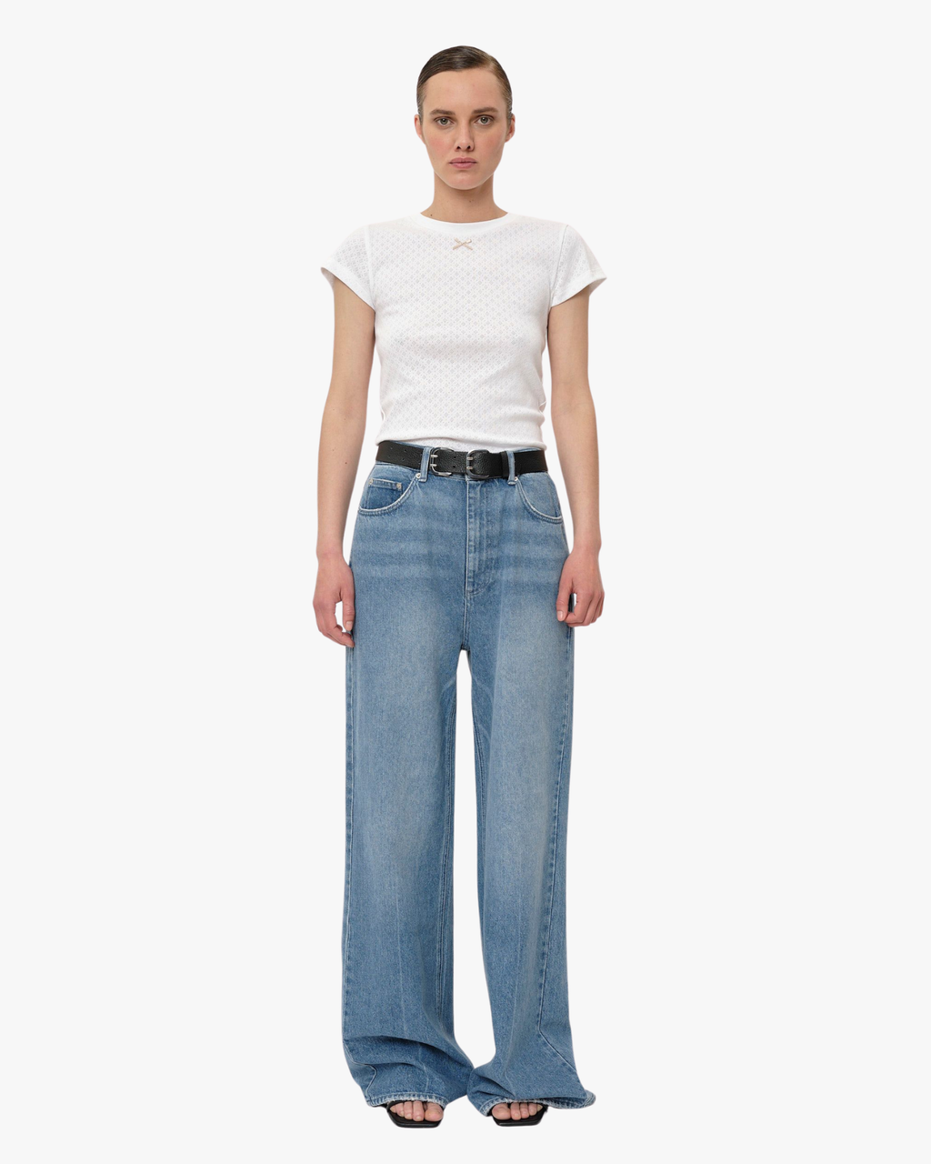 White Legged Katja Jeans Light Indigo