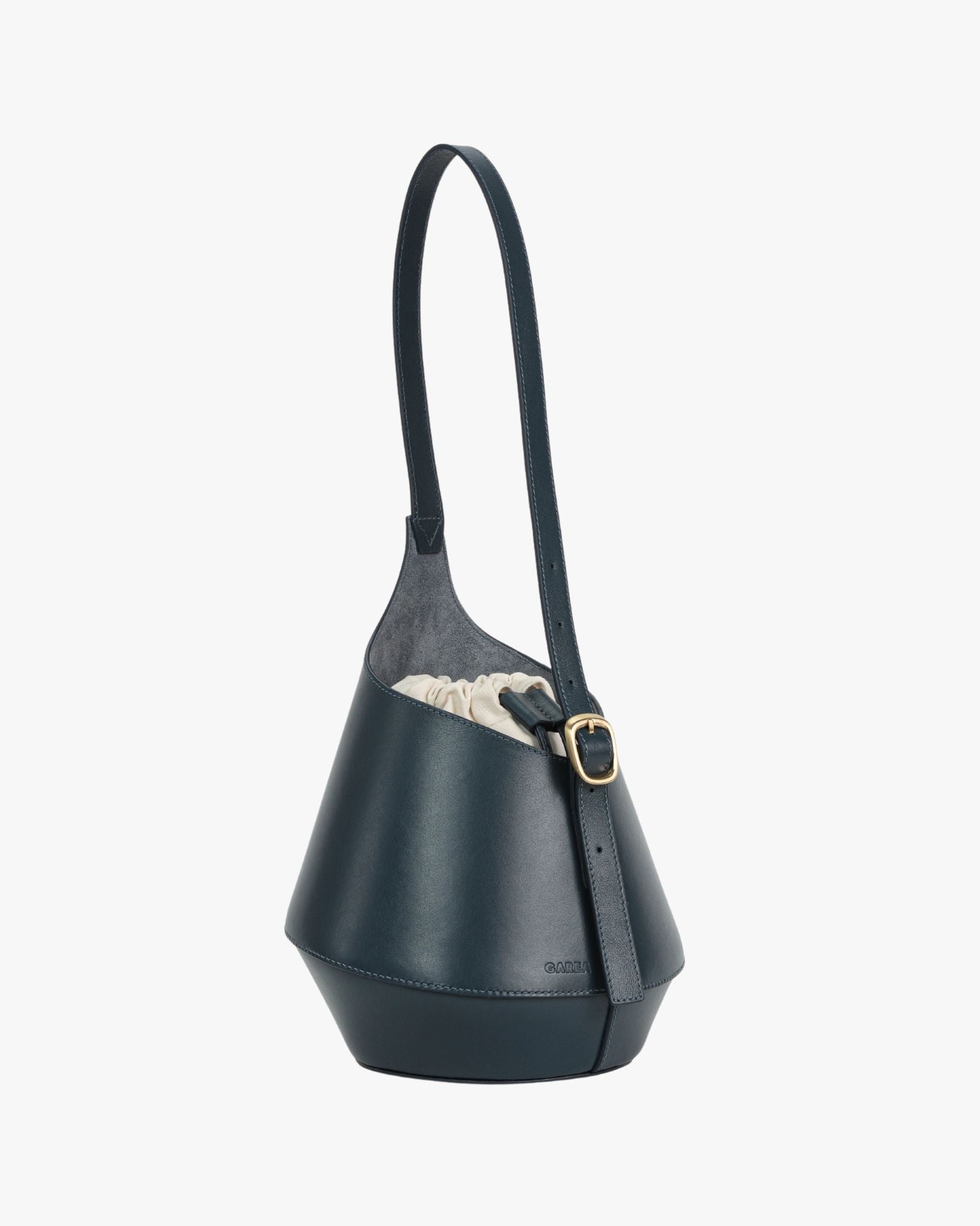 Lerna Cobalt Leather Bucket Bag