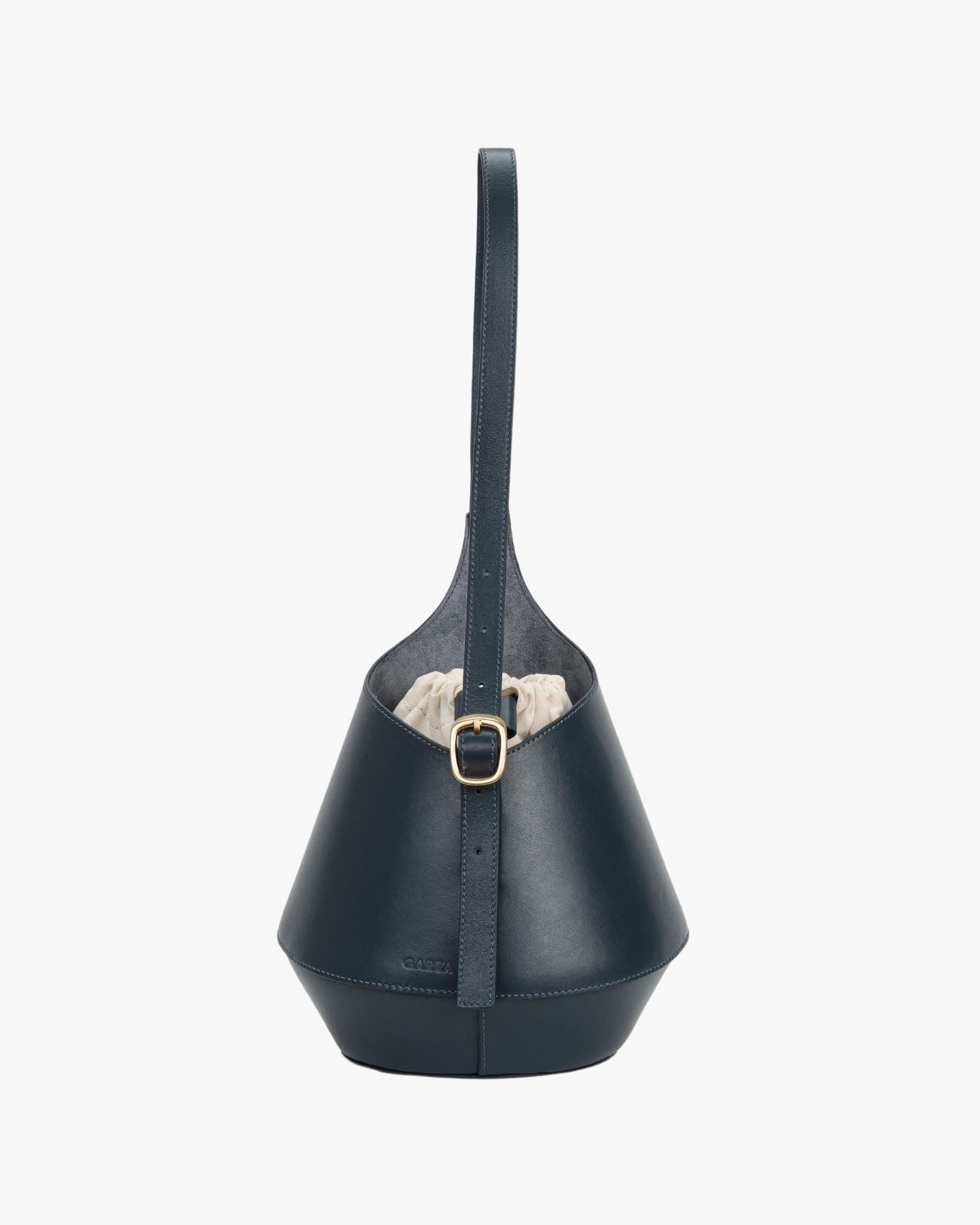 Lerna Cobalt Leather Bucket Bag