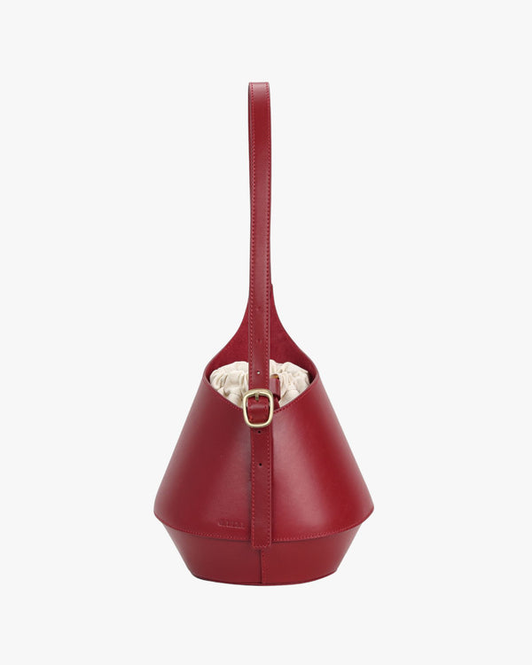 Lerna Rouge Leather Bucket Bag