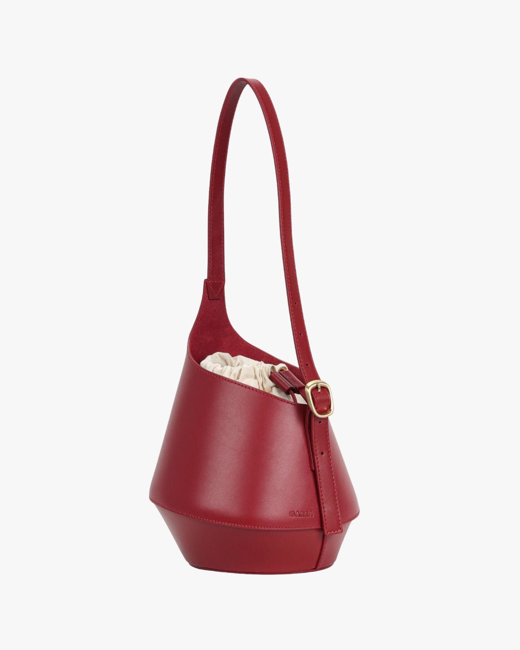 Lerna Rouge Leather Bucket Bag