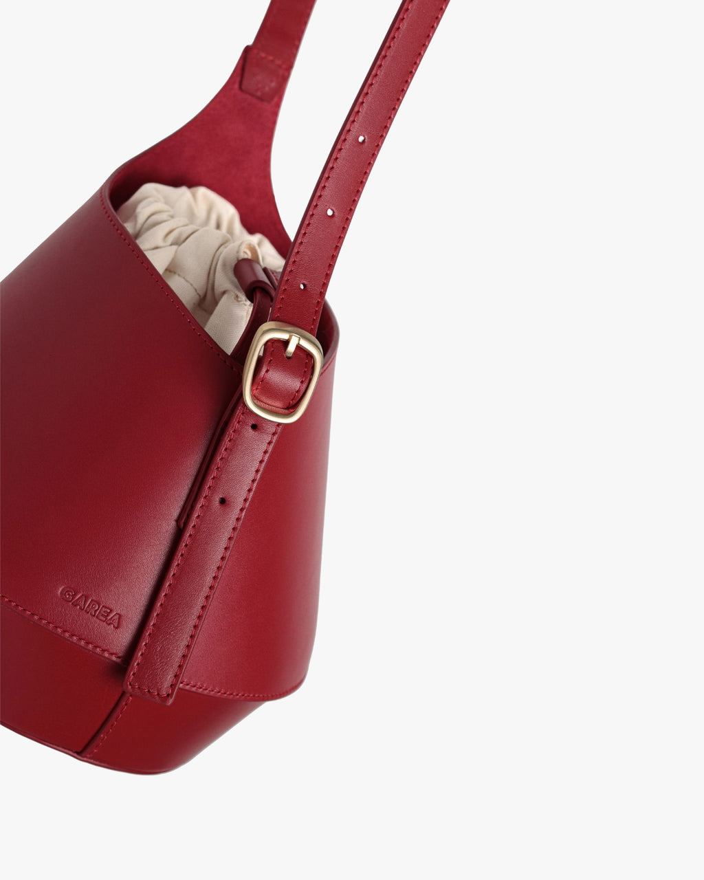 Lerna Rouge Leather Bucket Bag