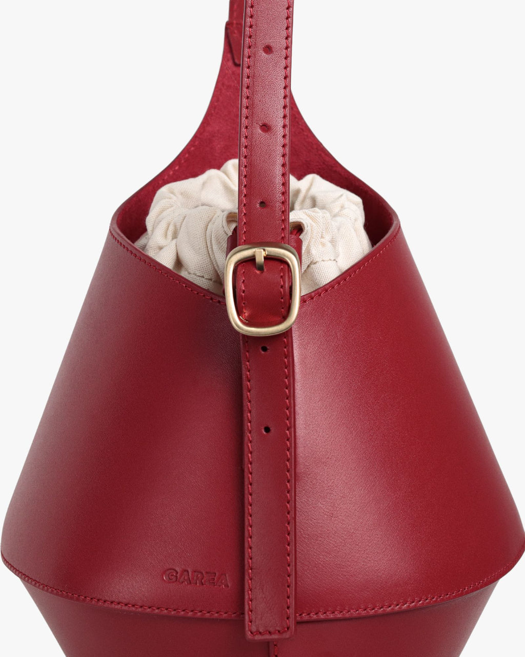 Lerna Rouge Leather Bucket Bag