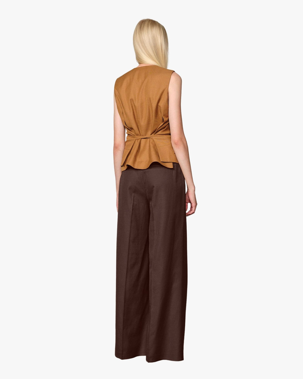 Lotus Pantaloni Vita Media Marrone Java
