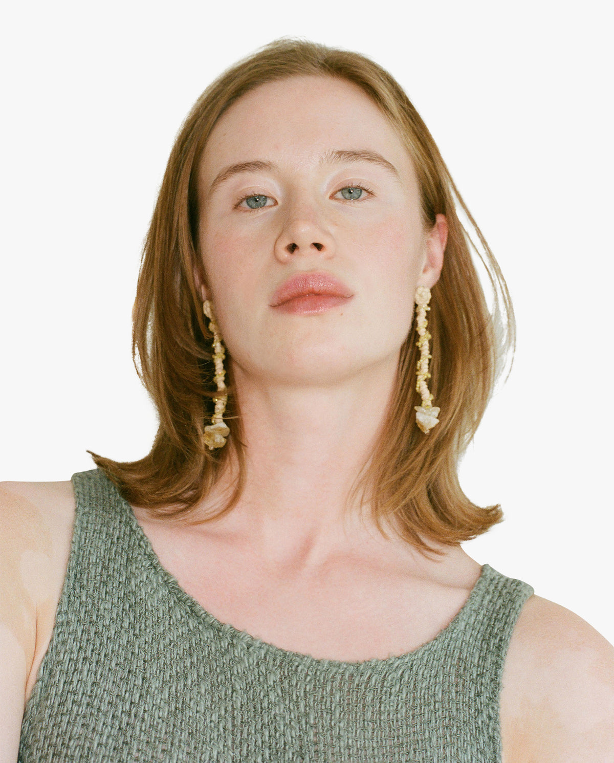 Long Raffia Earring Natural