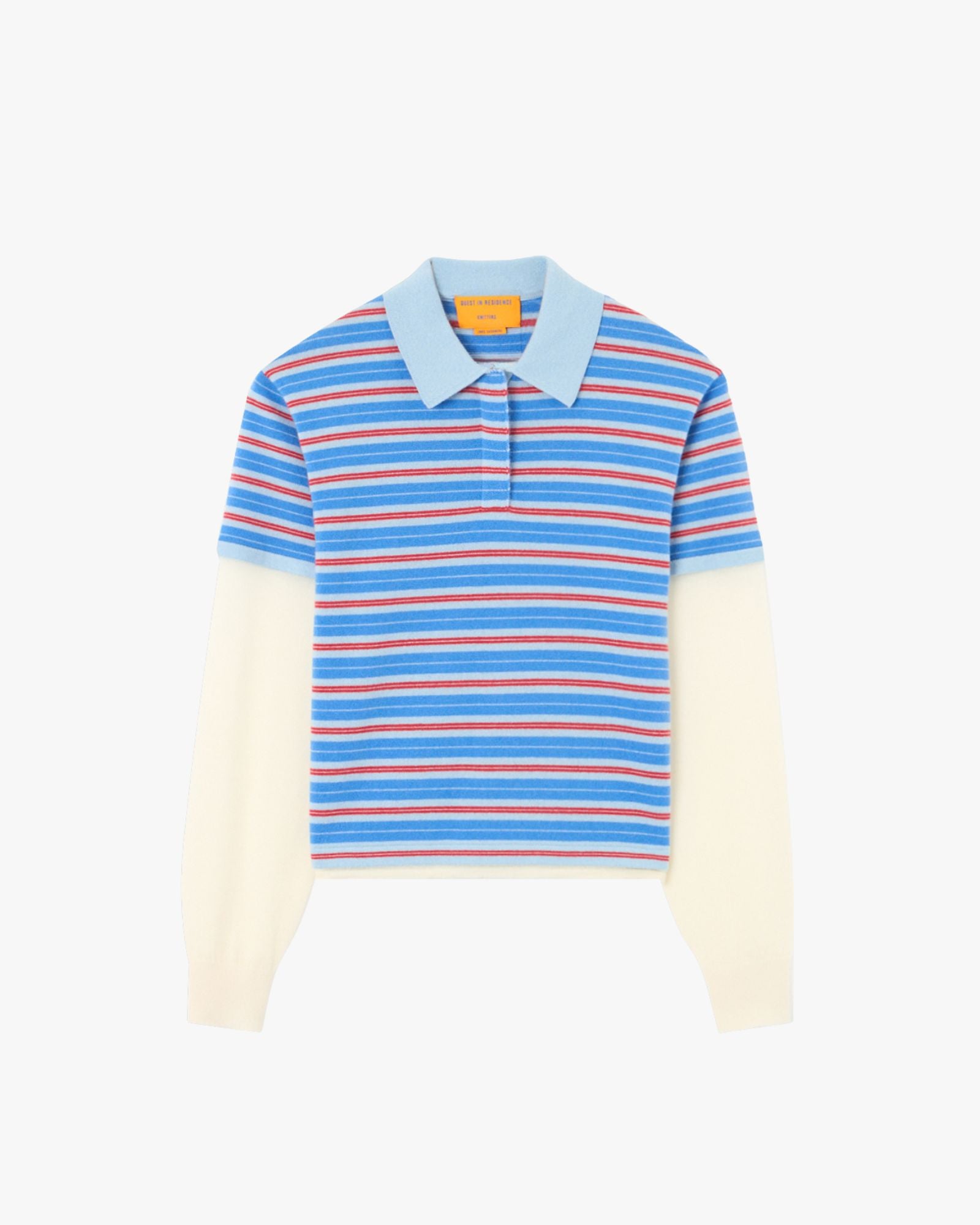 Layered Stripe Rugby Shirt Clear Sky