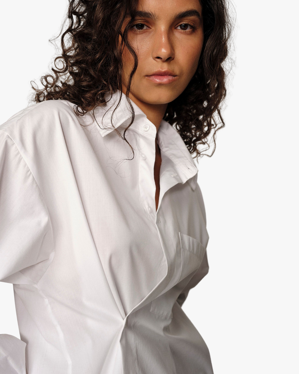 Lorenzo Crisp Cotton Adjustable Shirt White