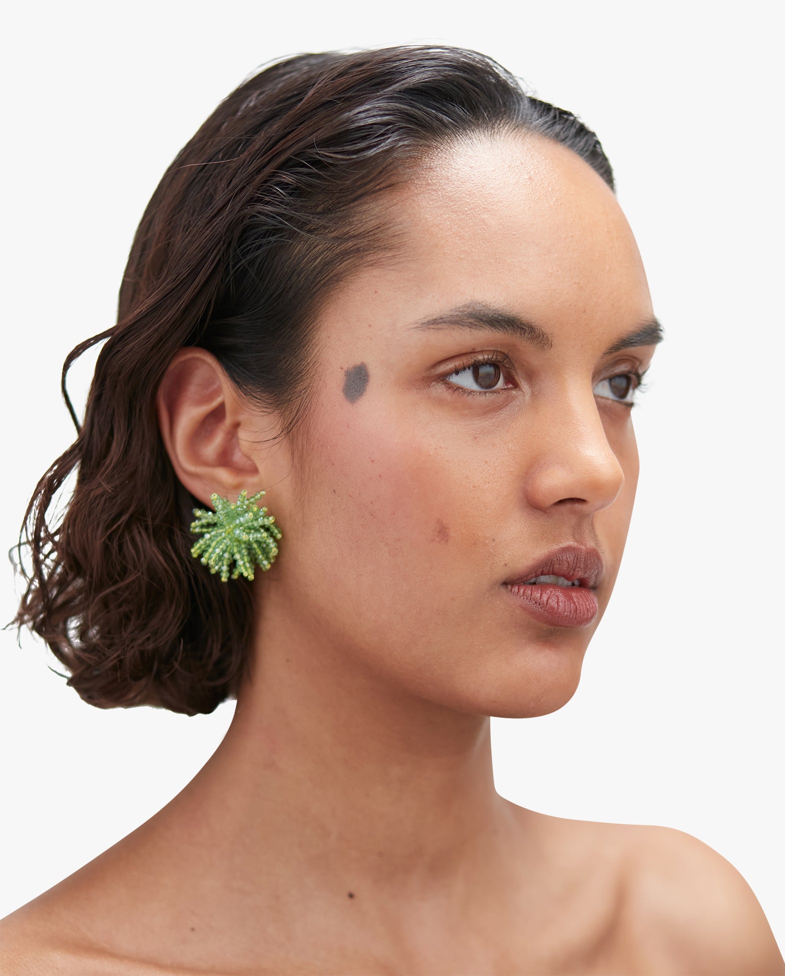 Pompom Earrings Lime