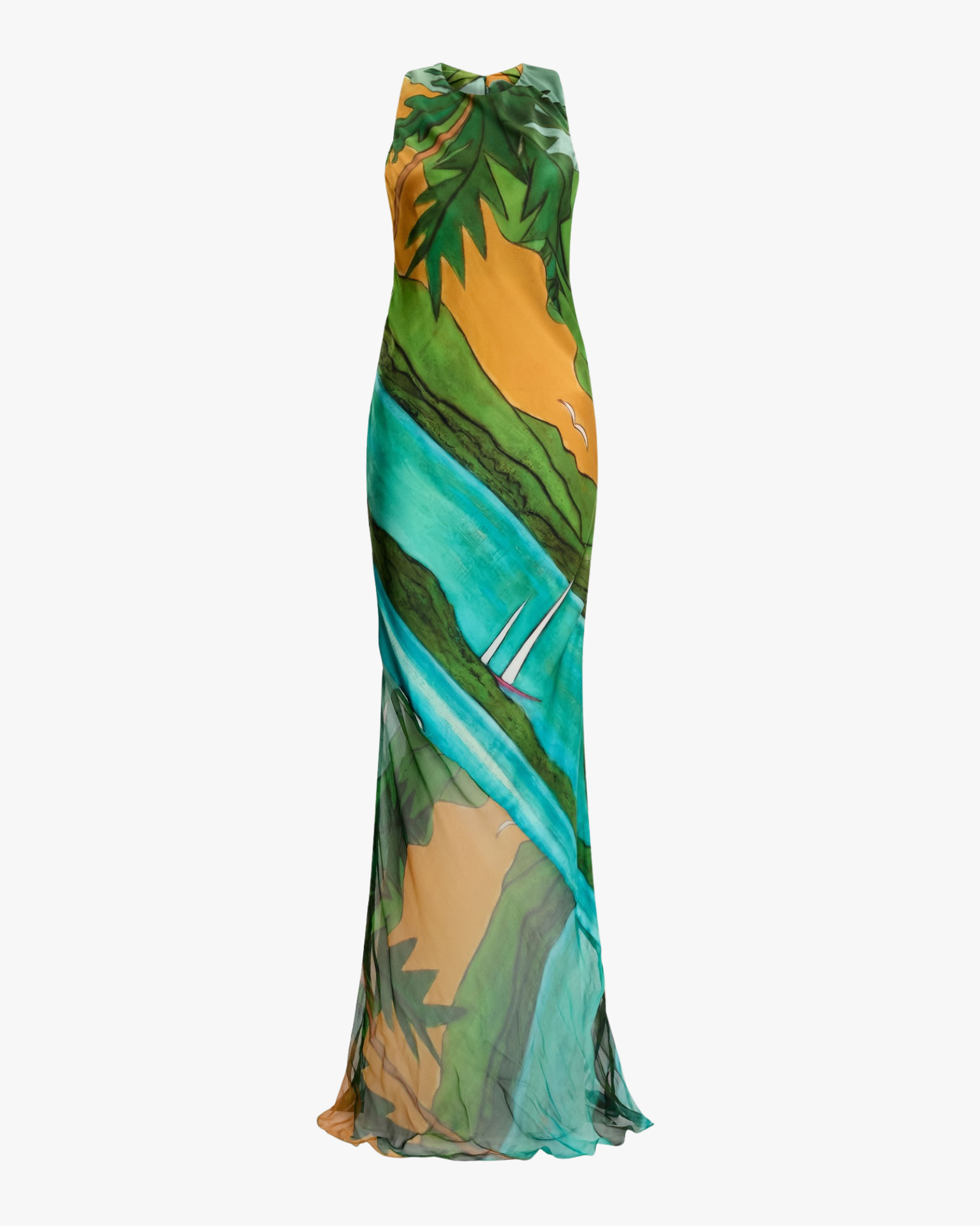 Magdalena Floral Print Silk Maxi Dress