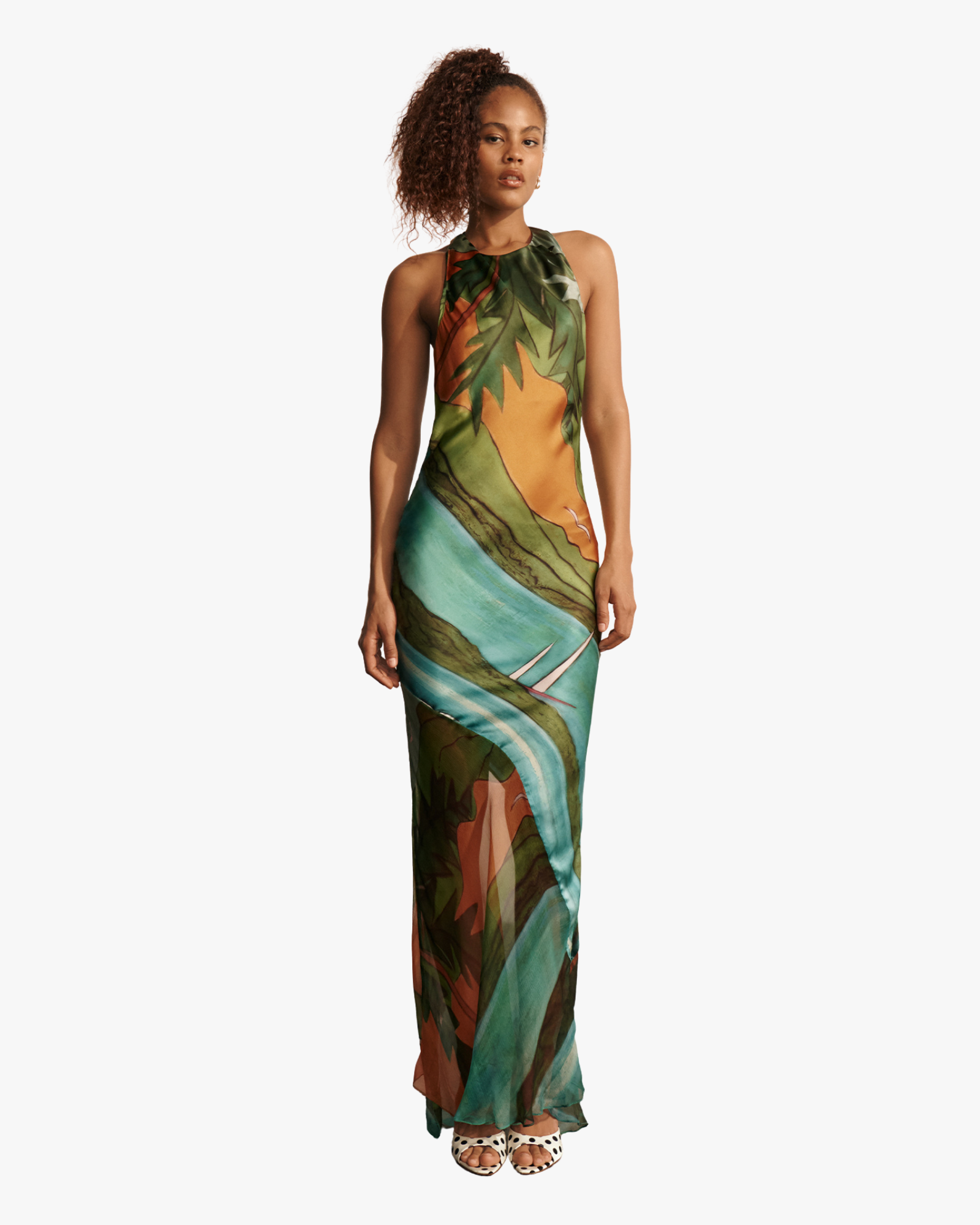 Magdalena Floral Print Silk Maxi Dress