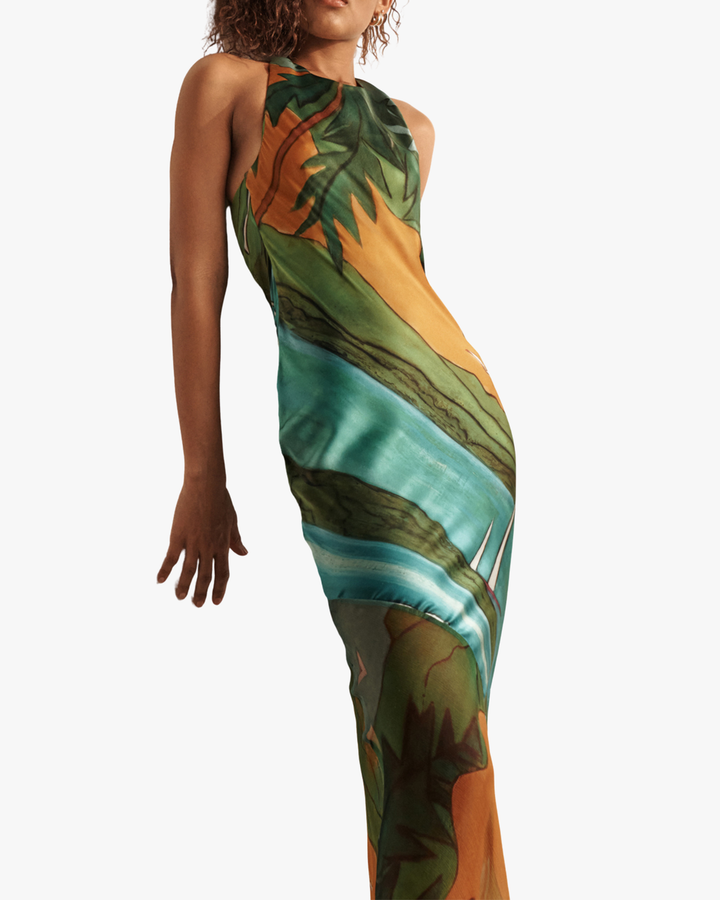 Magdalena Floral Print Silk Maxi Dress