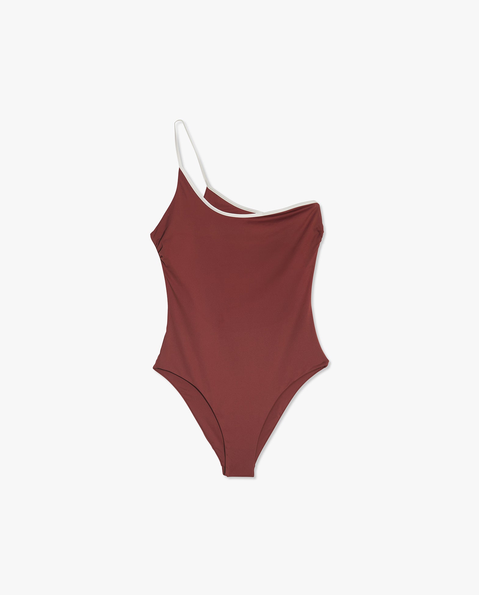 Edged One Shoulder Swimsuit