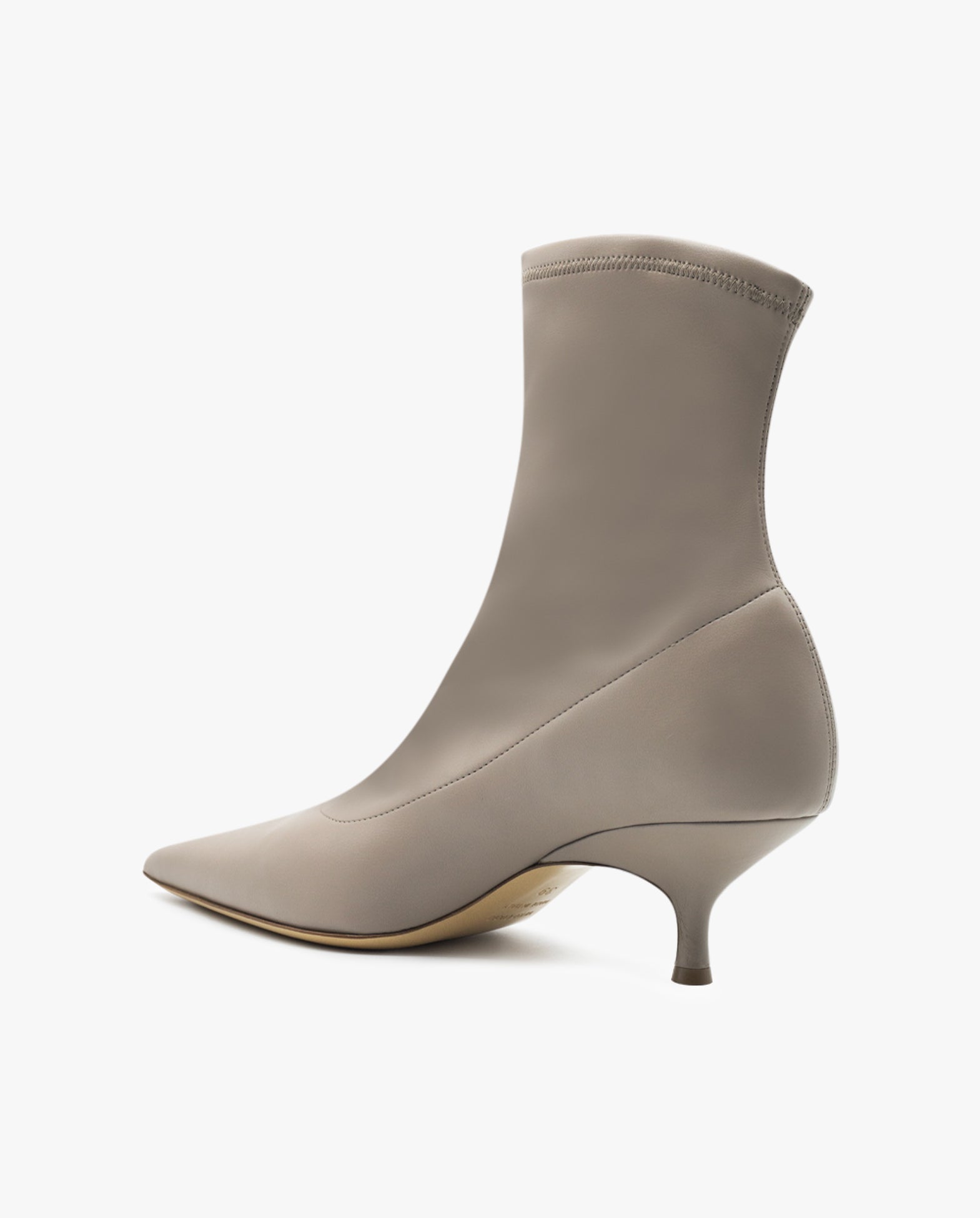 Low-Heel Stretch Boots in Soft Synthetic Leather