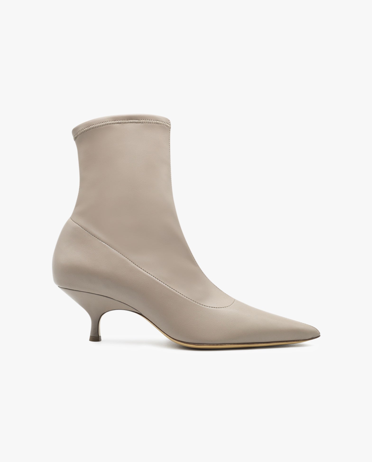 Low-Heel Stretch Boots in Soft Synthetic Leather