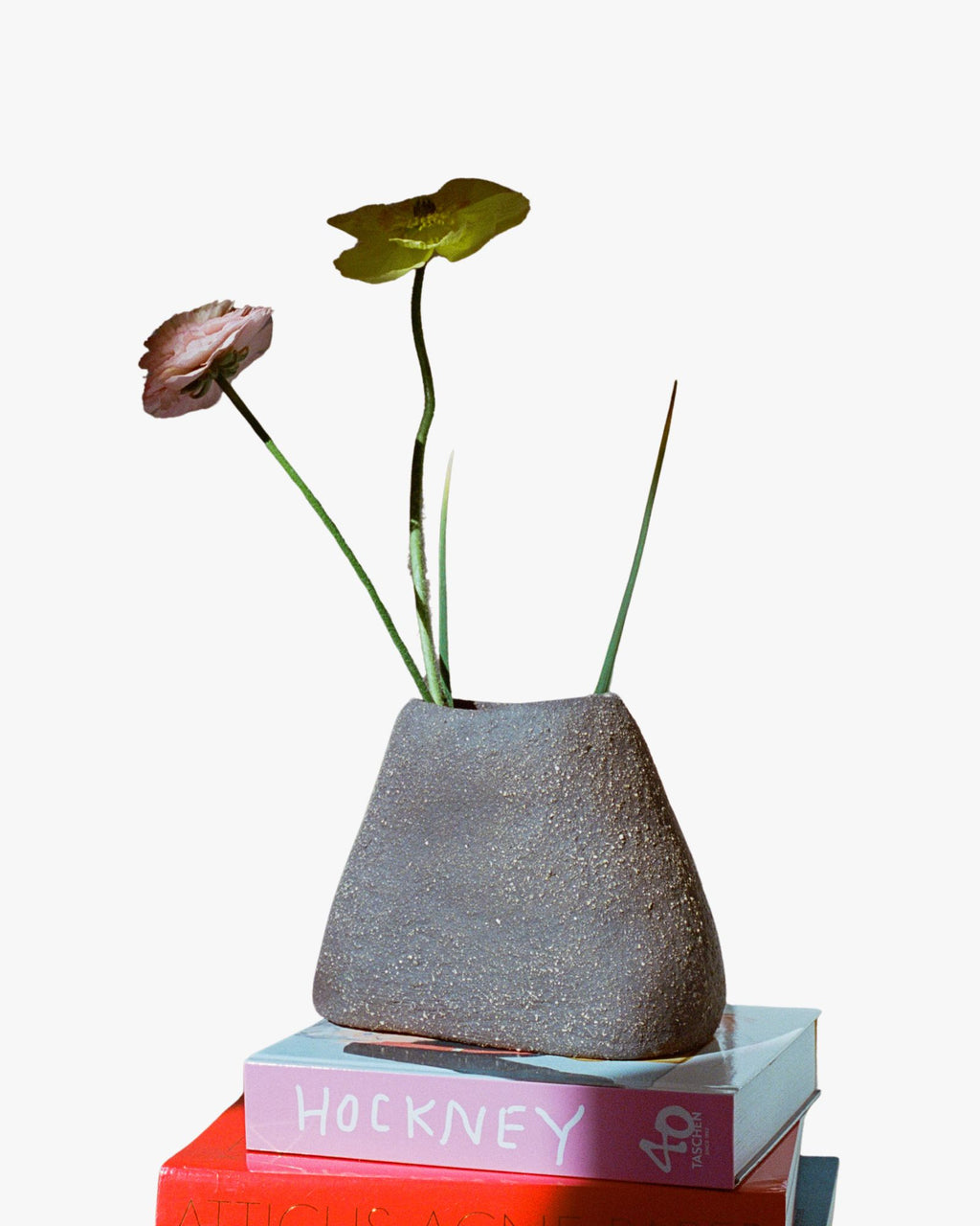 Moon Black Granite Vase