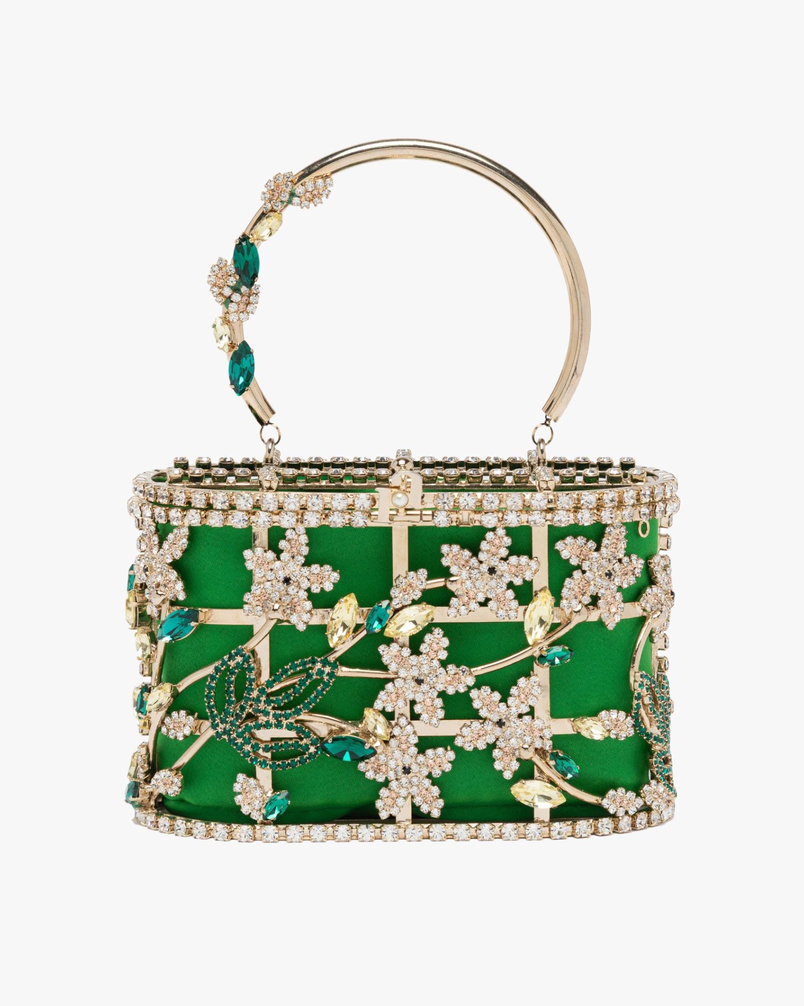 Mini Holli Ranuncolo Handbag Green Pounch