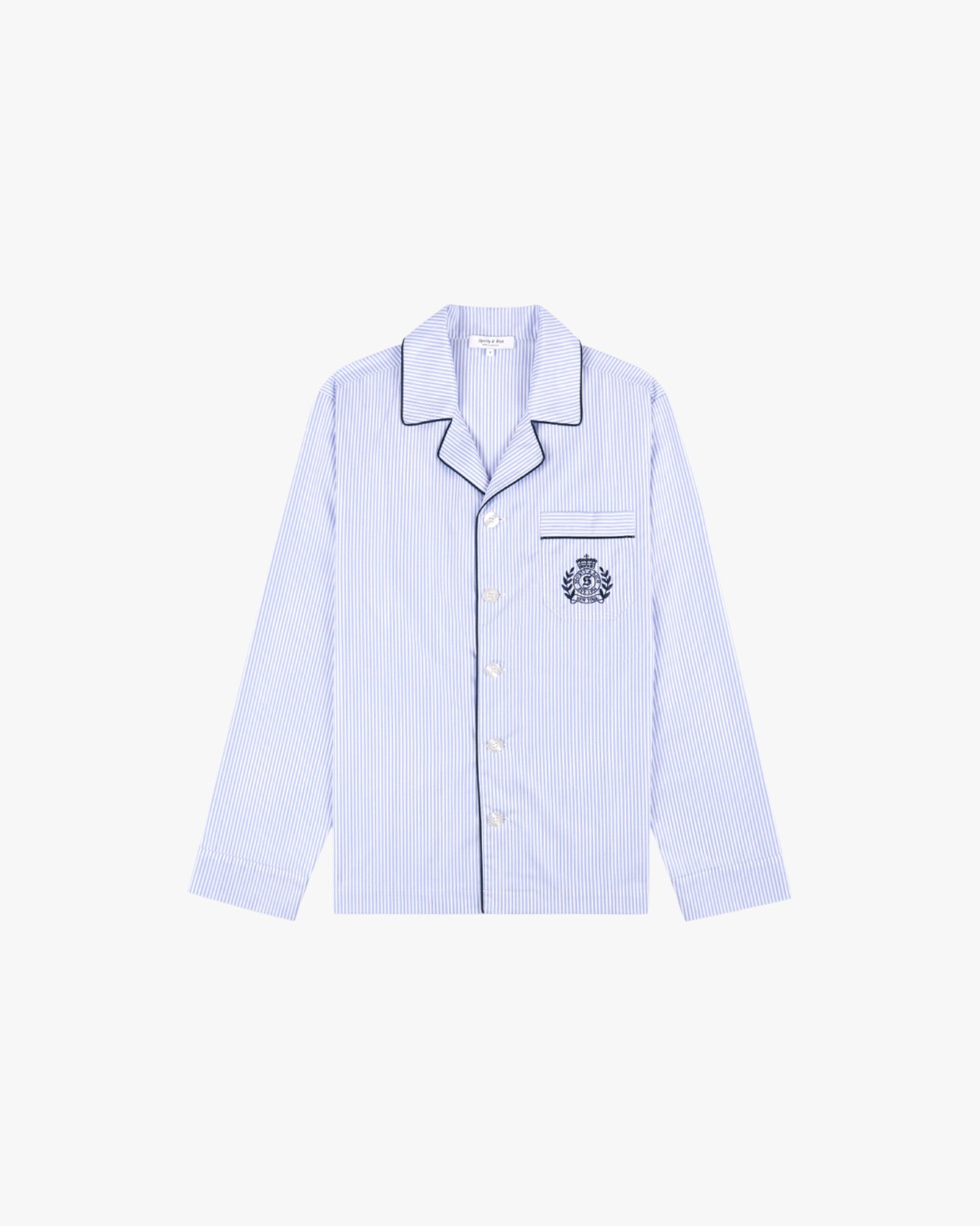 NY Crest Pyjama Shirt Blue Stripe