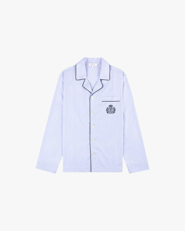 NY Crest Pyjama Shirt Blue Stripe