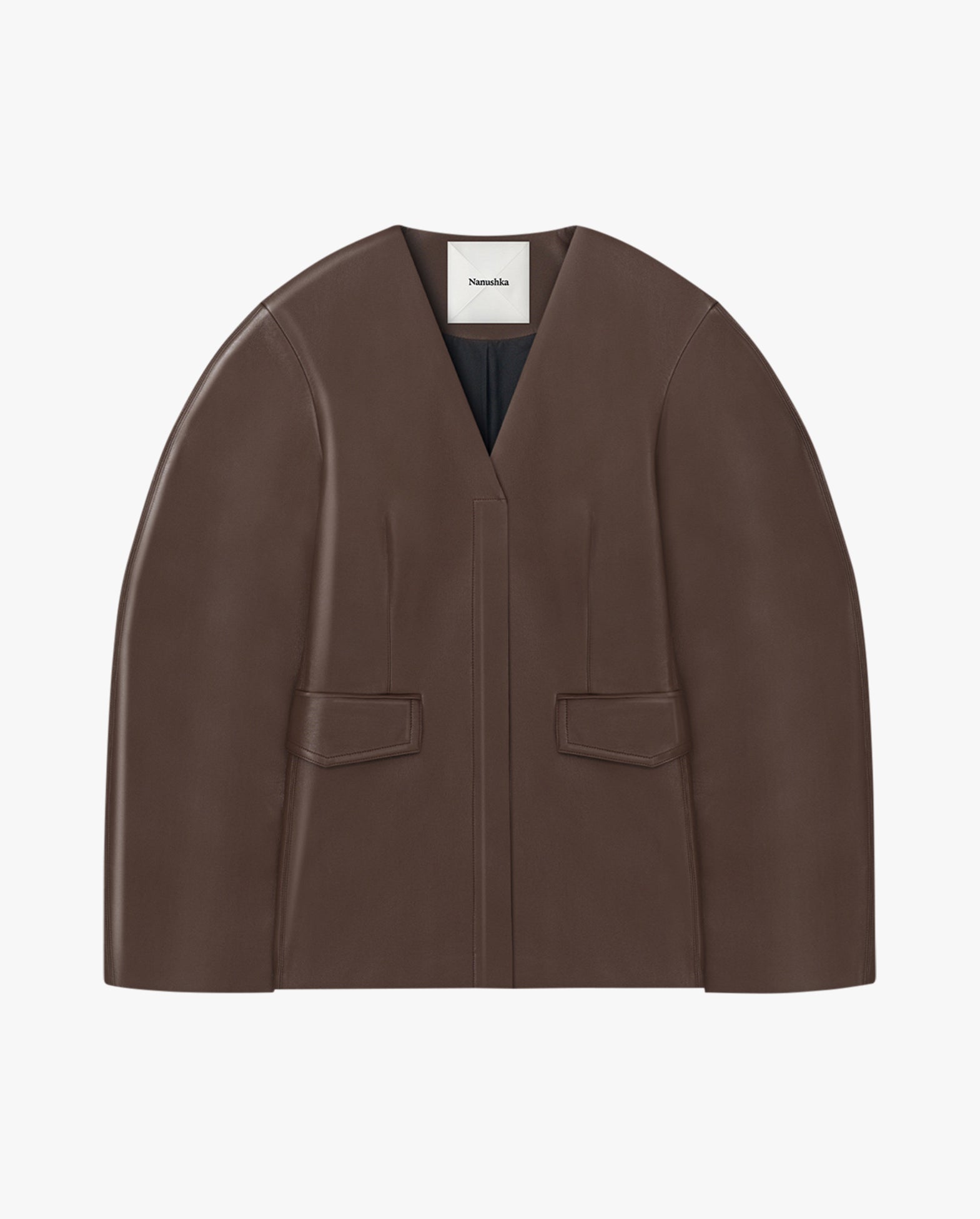 Erina Outerwear - Jacket With Rounded Sleeves And Patch Pockets