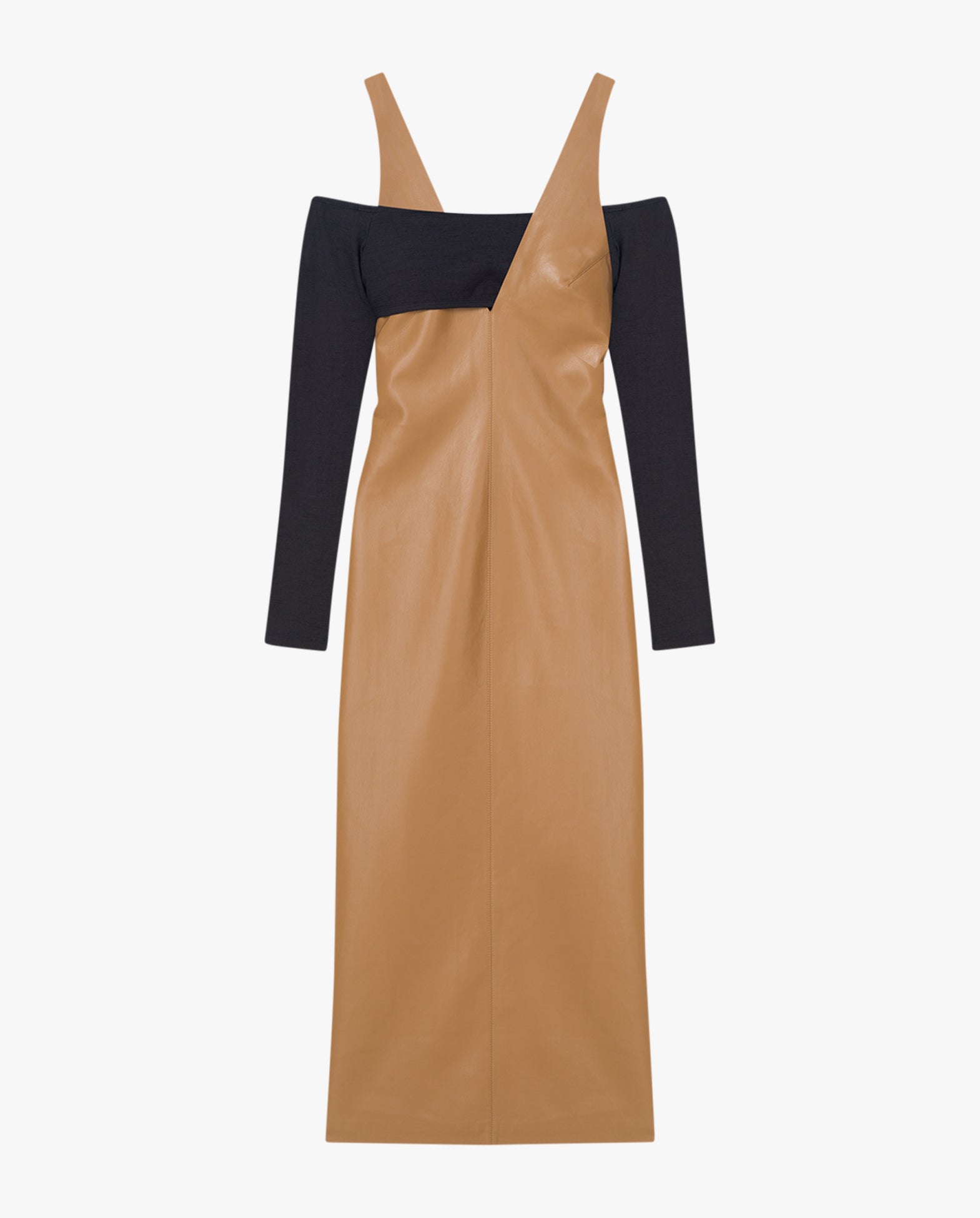 Ferriti - Alt-Leather Midi Dress