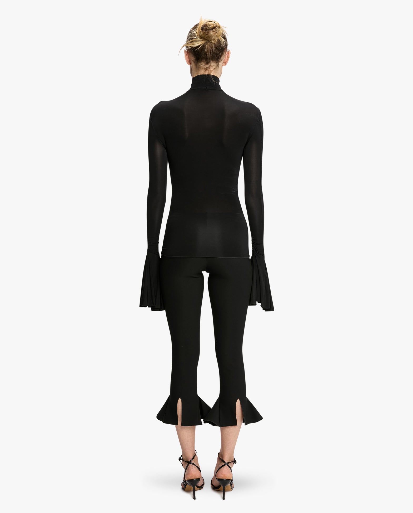 Cropped Flared Trousers