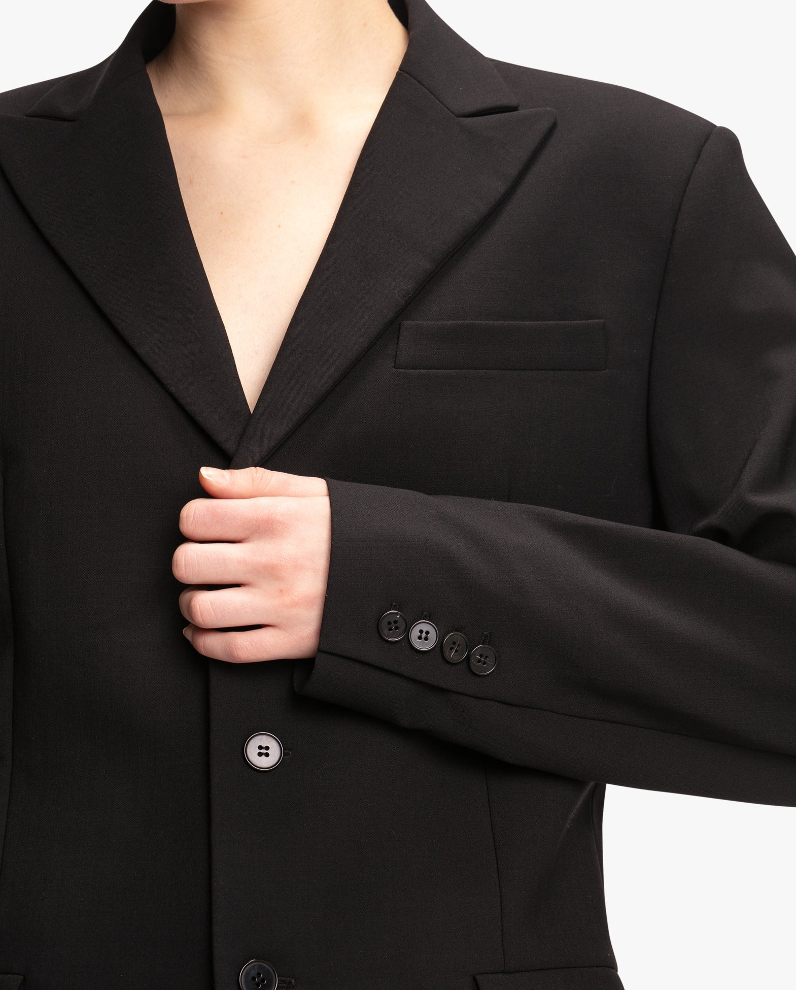 Tailored Blazer With Back Belt