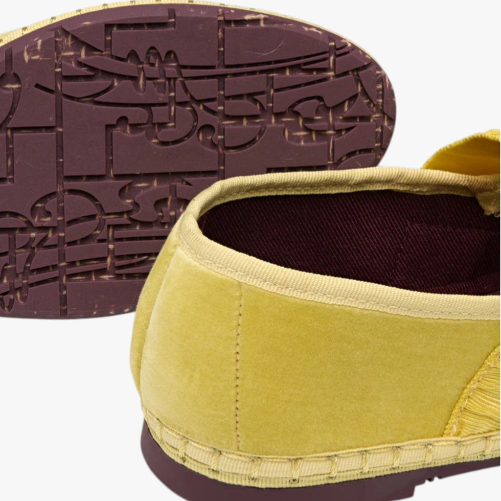 Lady Mafalda Yellow Velvet Mary Jane