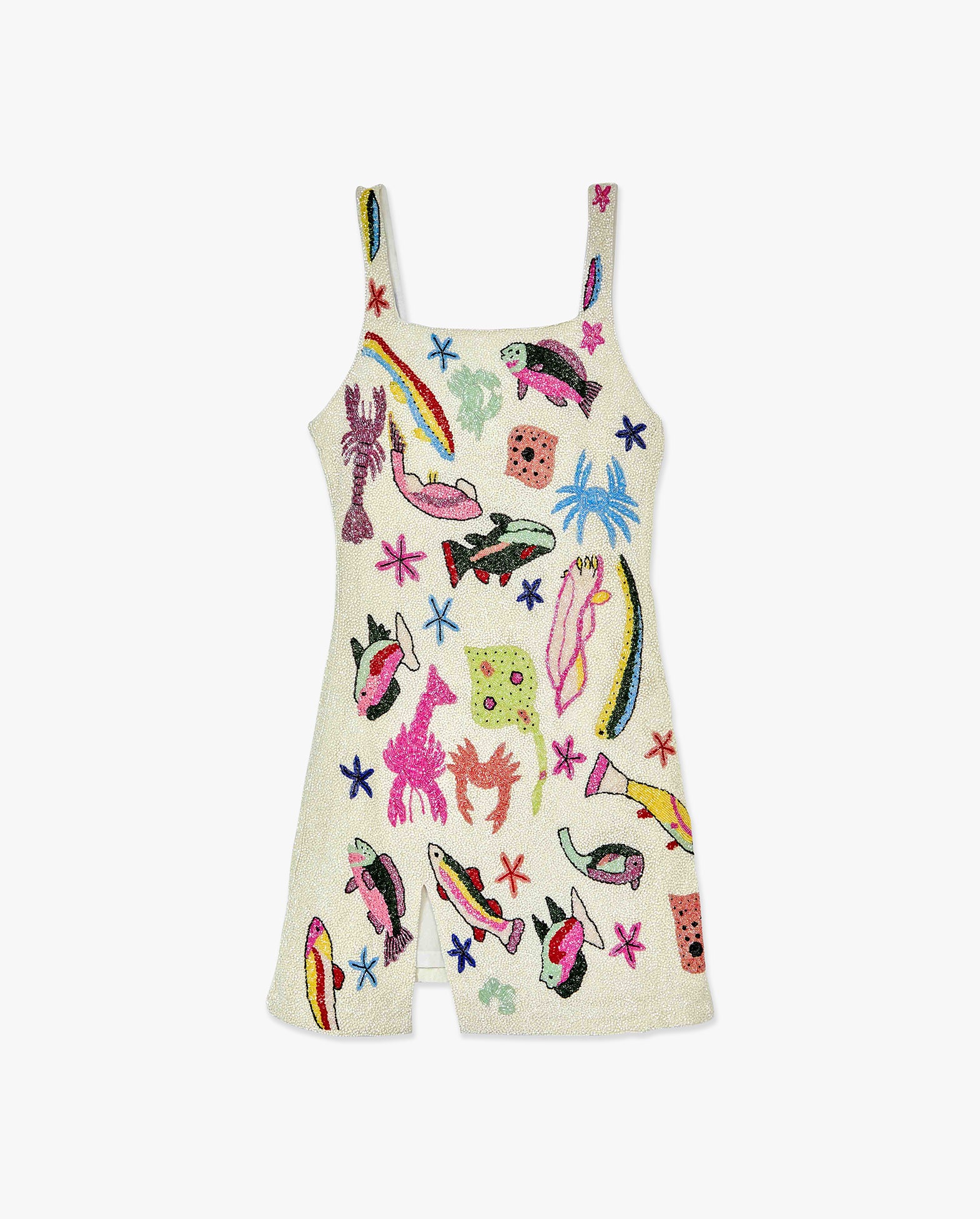 Arizona Beaded Mini Dress White