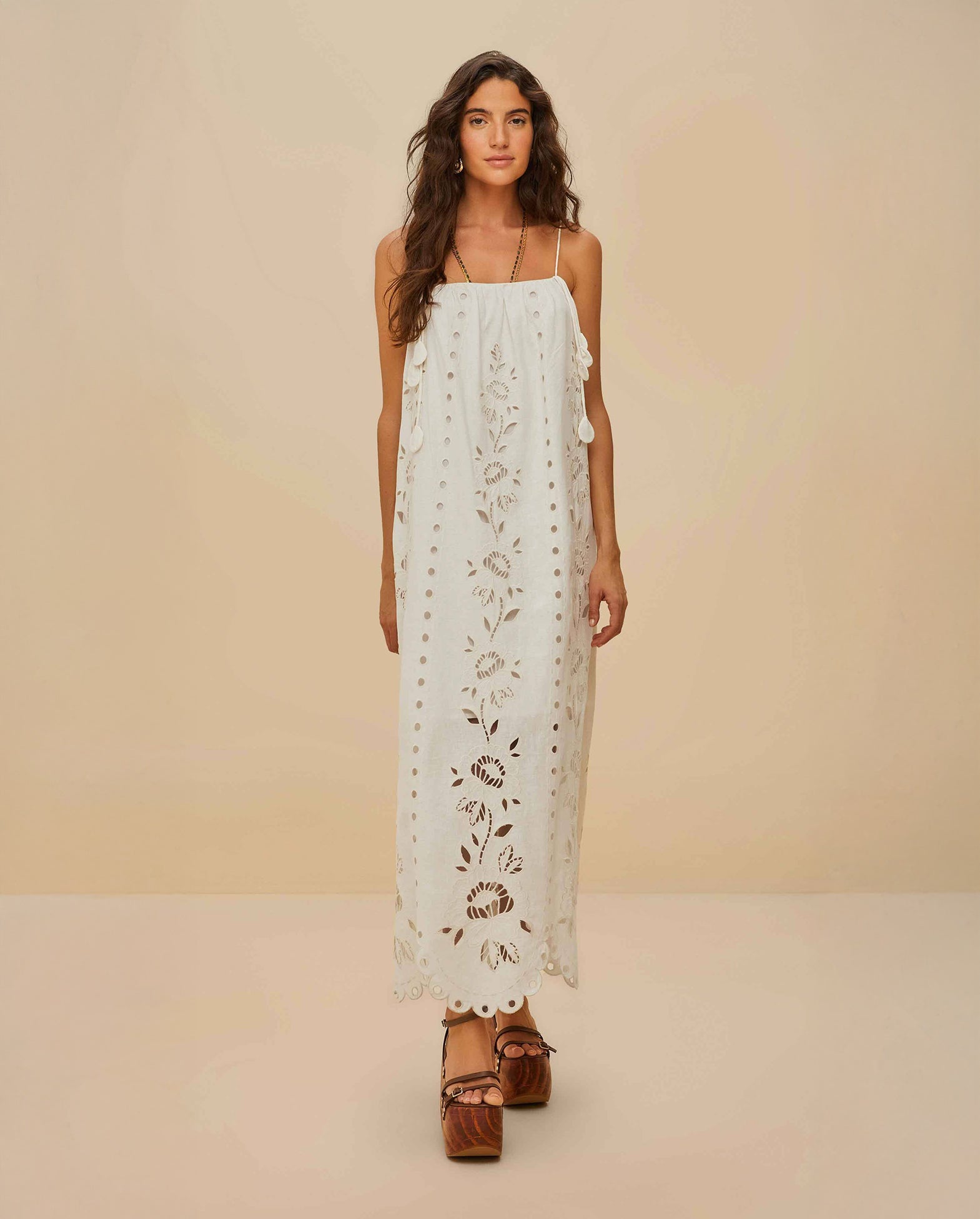 Richelieu Maxi Dress Off-White