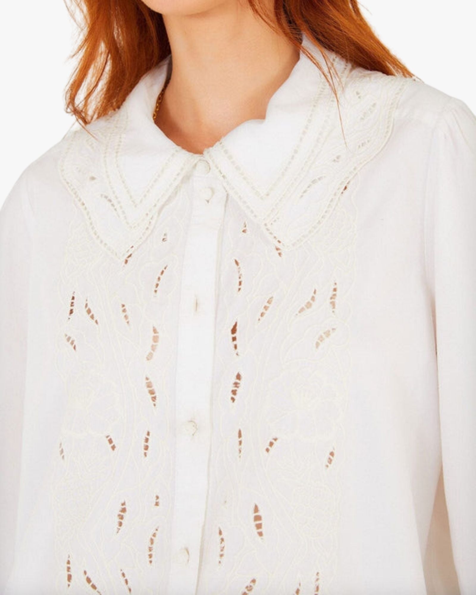 Off-White Embroidered Long Sleeve Shirt