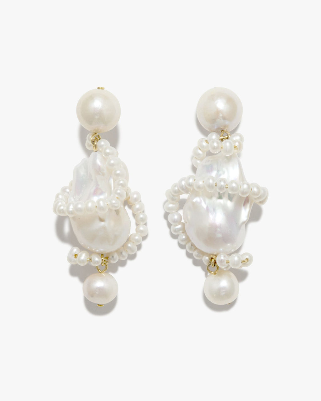 18ct Gold Plated Earrings Carvings Pearland