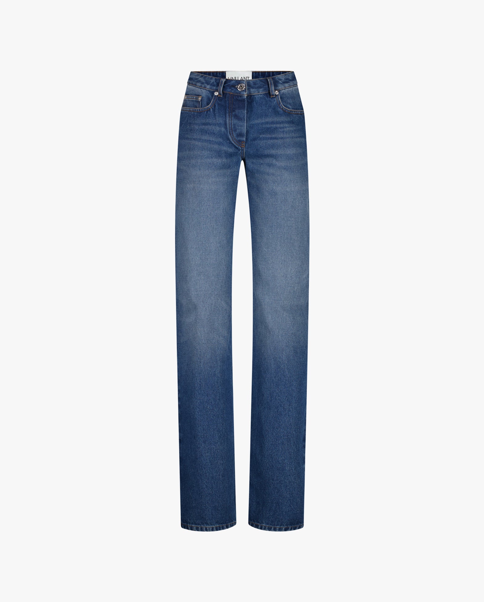 High Waist Straight Leg 5 Pocket Jean Pants