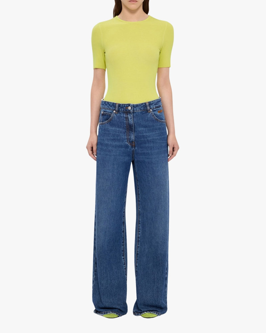 Pantaloni in denim blu MSGM