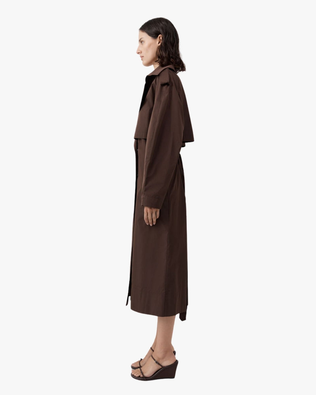 Paper Taffeta Relaxed Trench Mocha