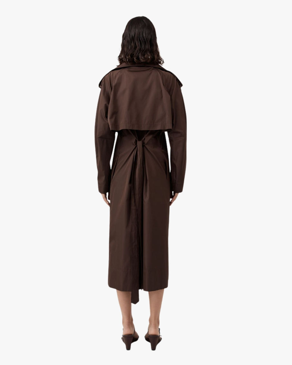 Paper Taffeta Relaxed Trench Mocha