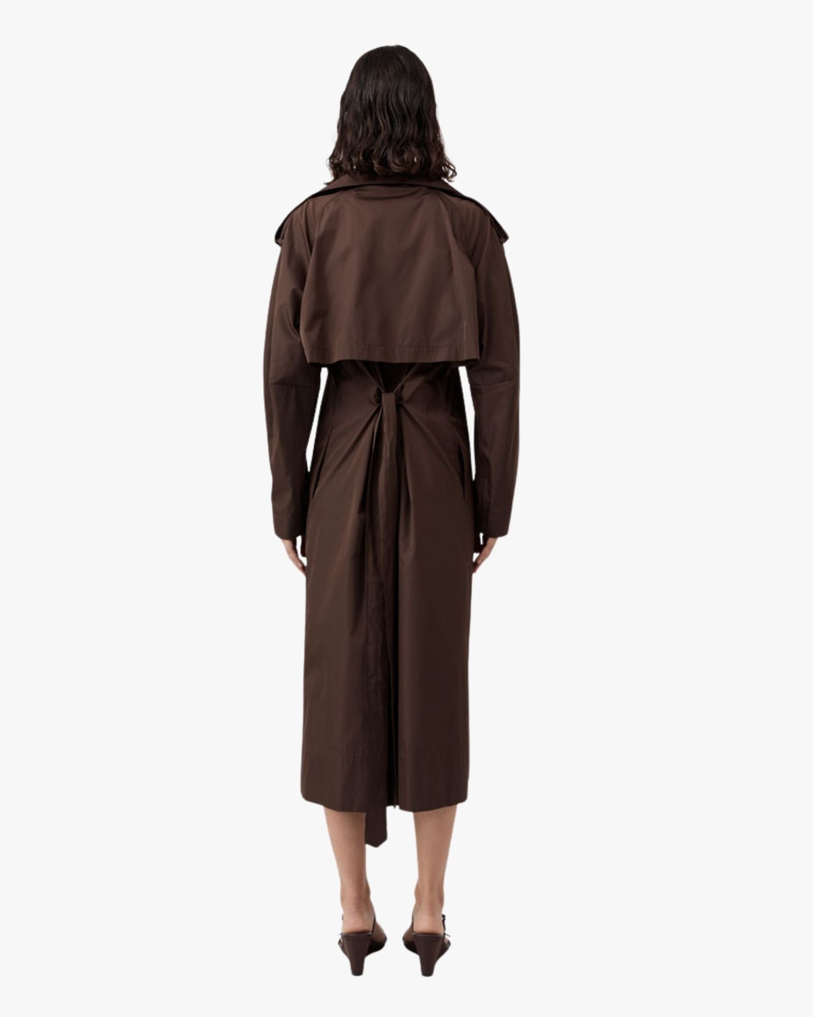 Paper Taffeta Relaxed Trench Mocha