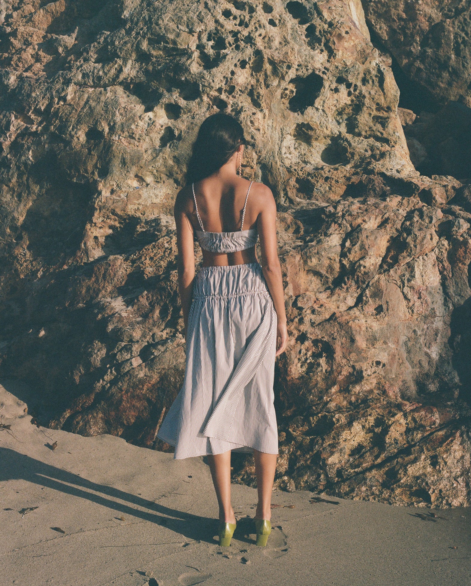 Elgan Striped Bralet Espresso/White Stripe