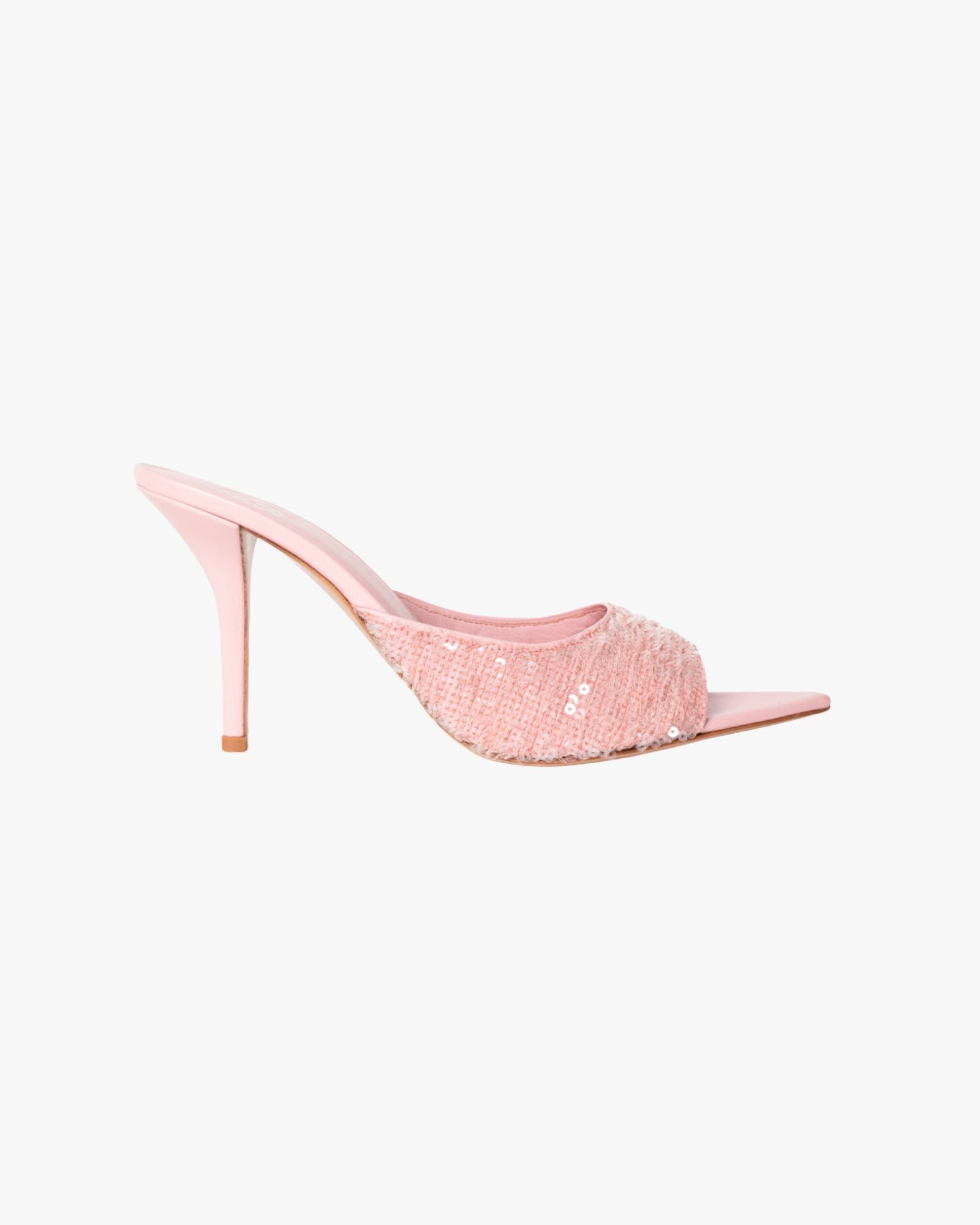 Perni04 High Heel Pointed Toe Mule Rose