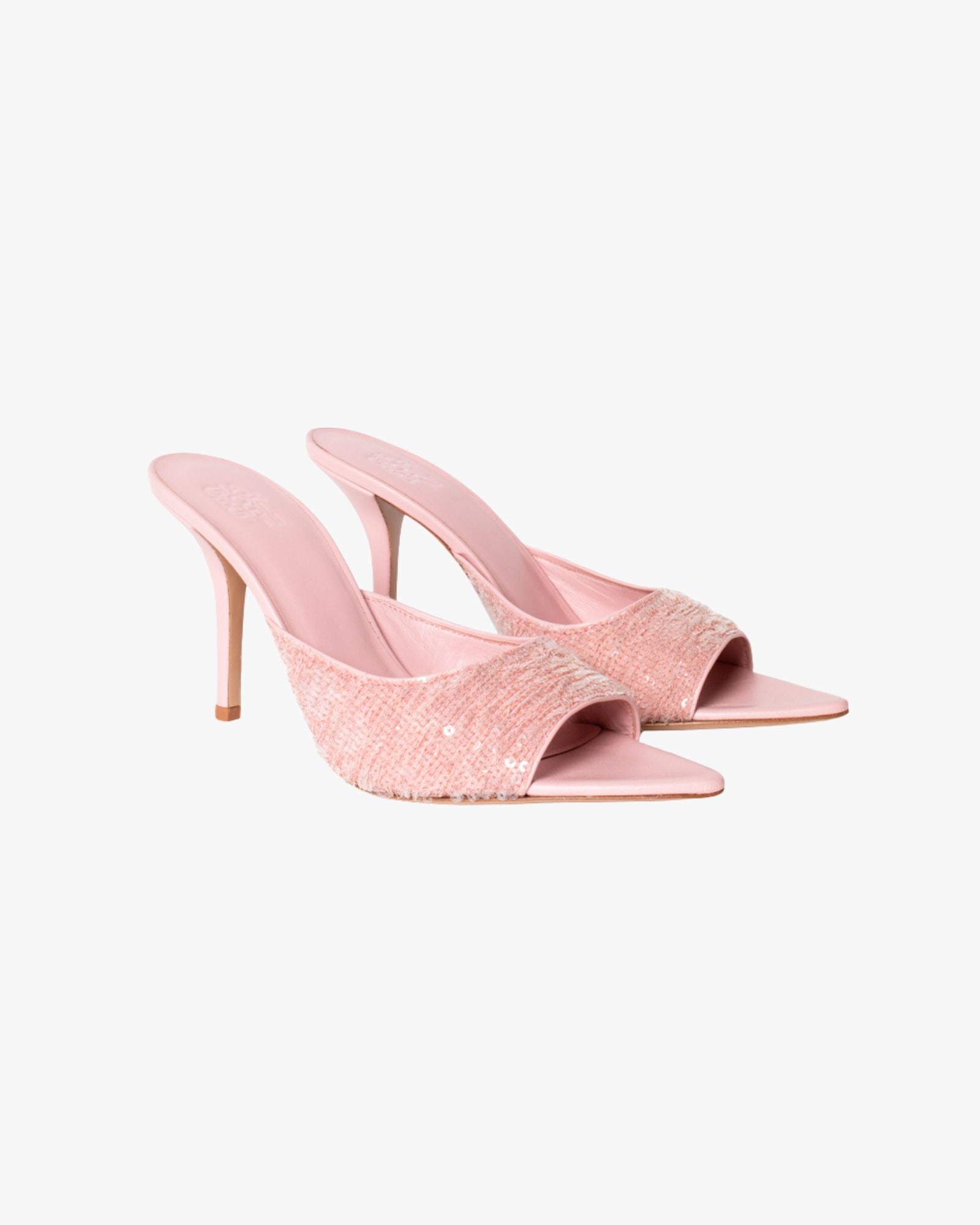 Perni04 High Heel Pointed Toe Mule Rose
