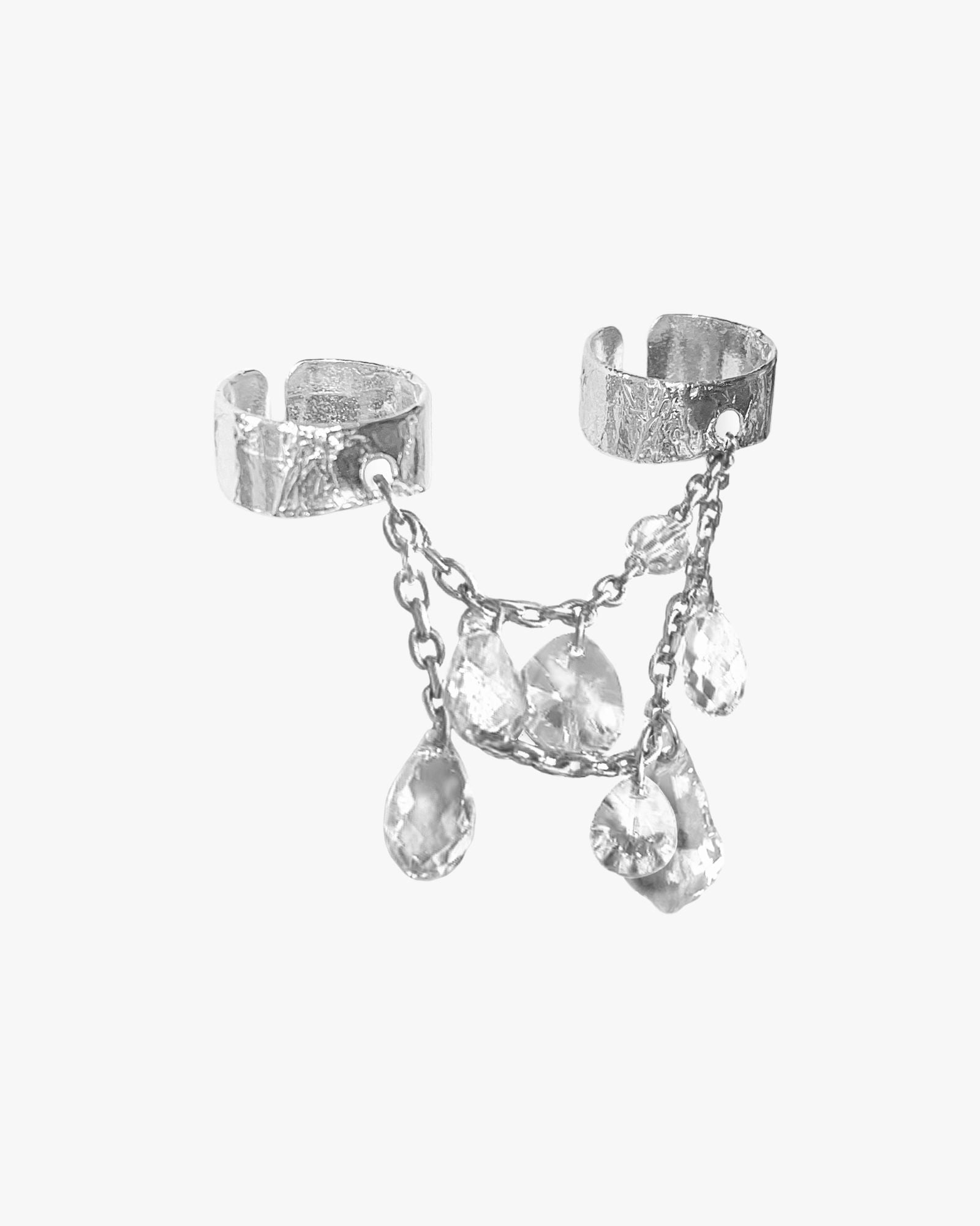 Open-Back Silver Rings Crystals - Pont De Cristal