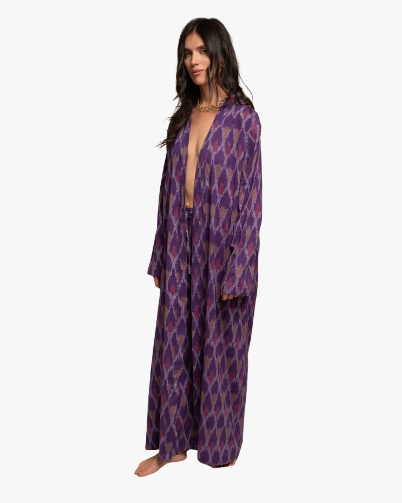 Kimono Set Trousers And Kimono Violet
