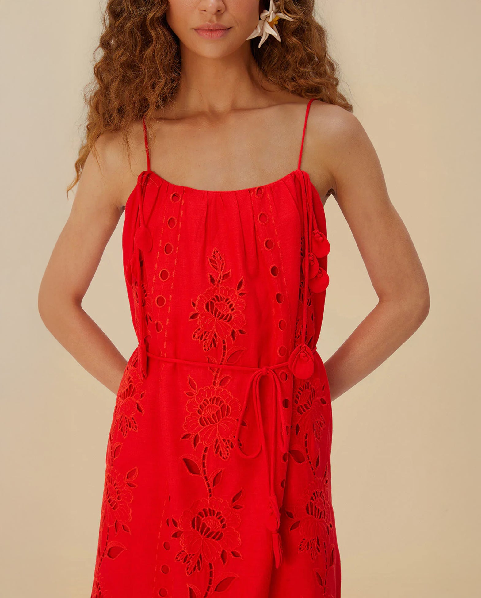Richelieu Maxi Dress Red