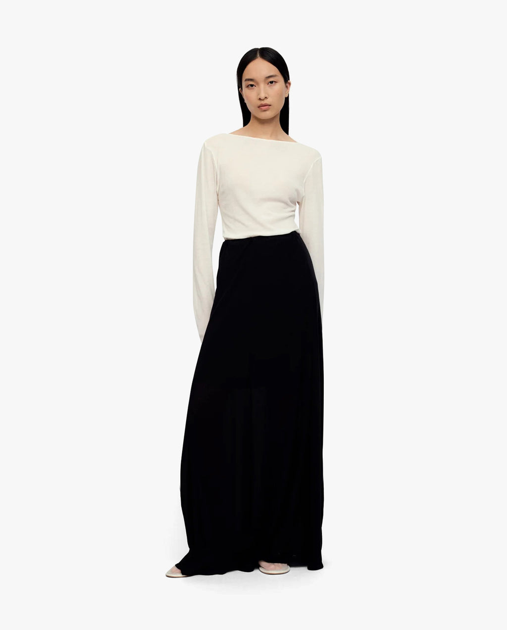 Jet Black Cocoon Skirt