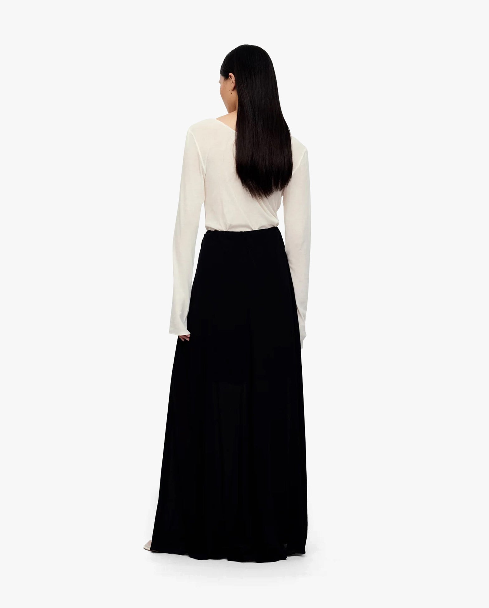 Jet Black Cocoon Skirt