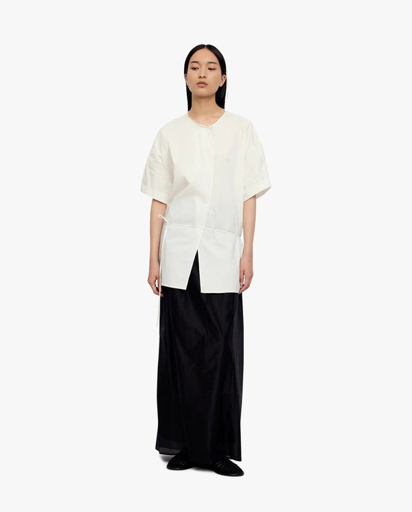 Camicia a maniche corte Thera bianco sporco