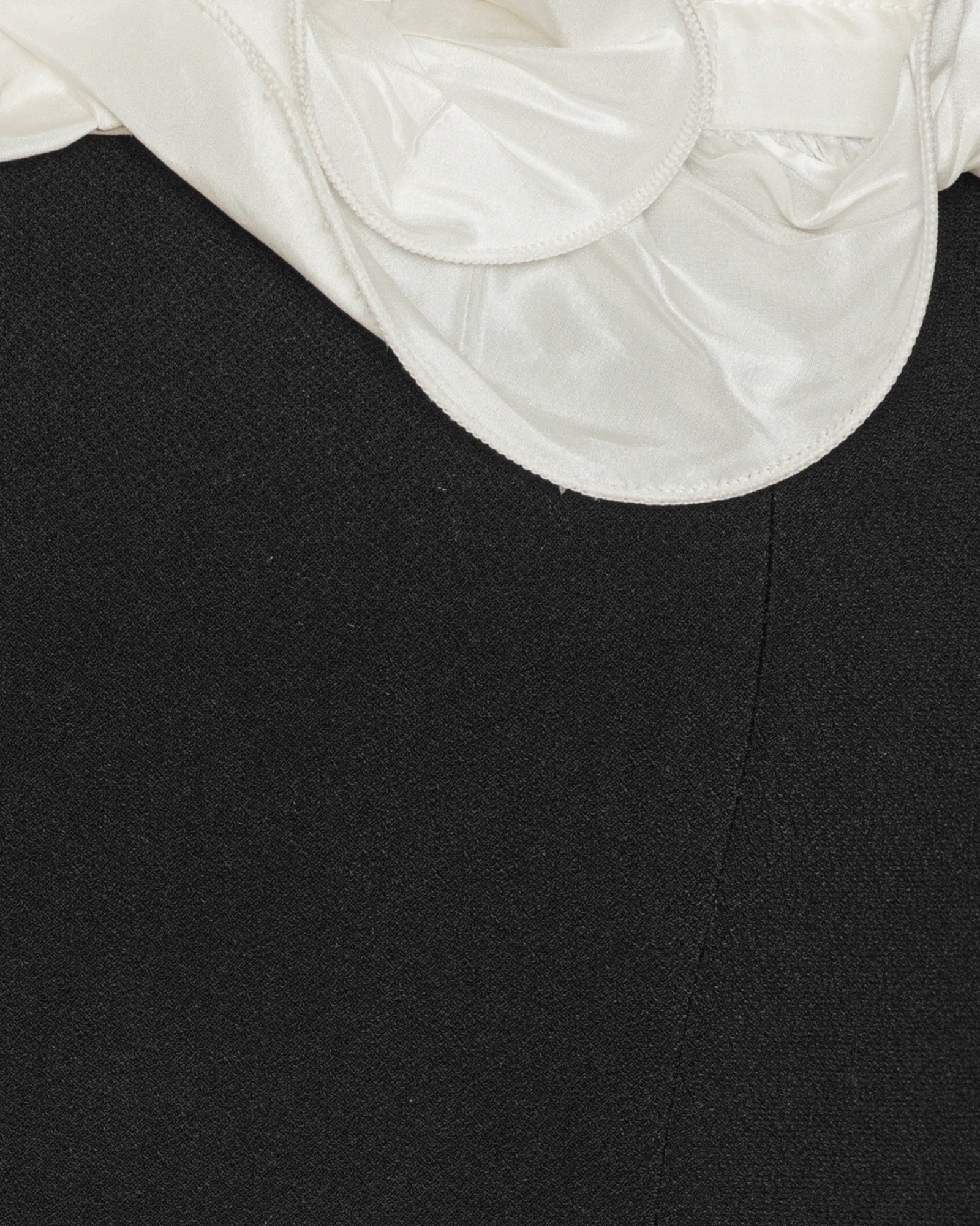 Mini Ruffle Dress Black White