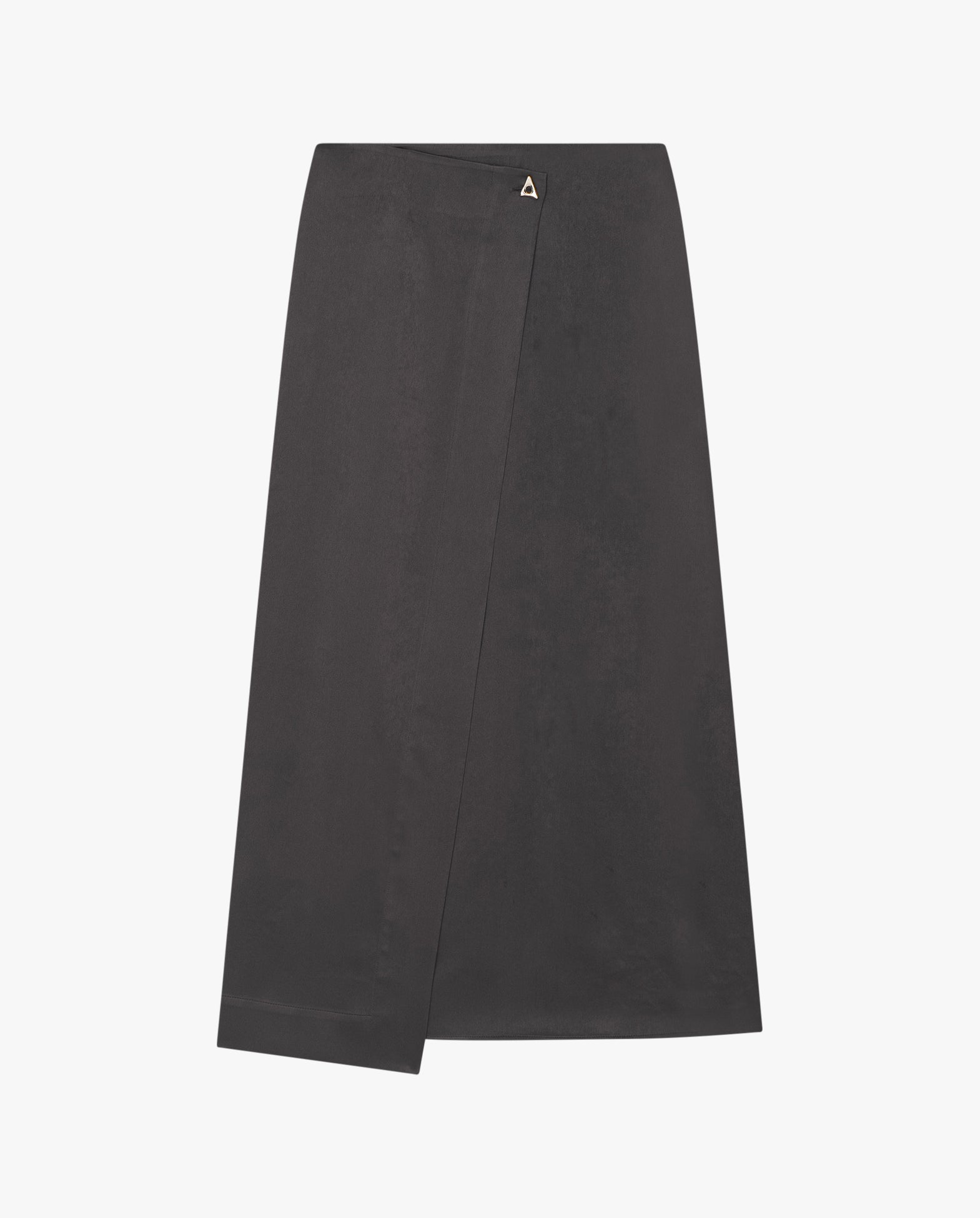 Royal Satin Wrap Maxi Skirt