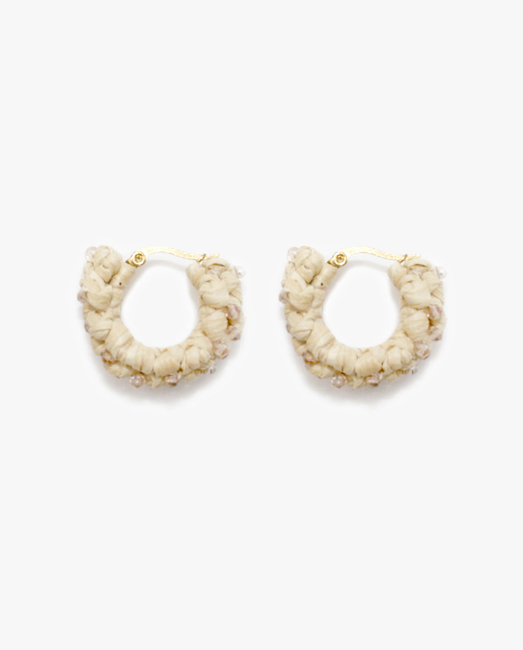 Raffia Hoops Beige