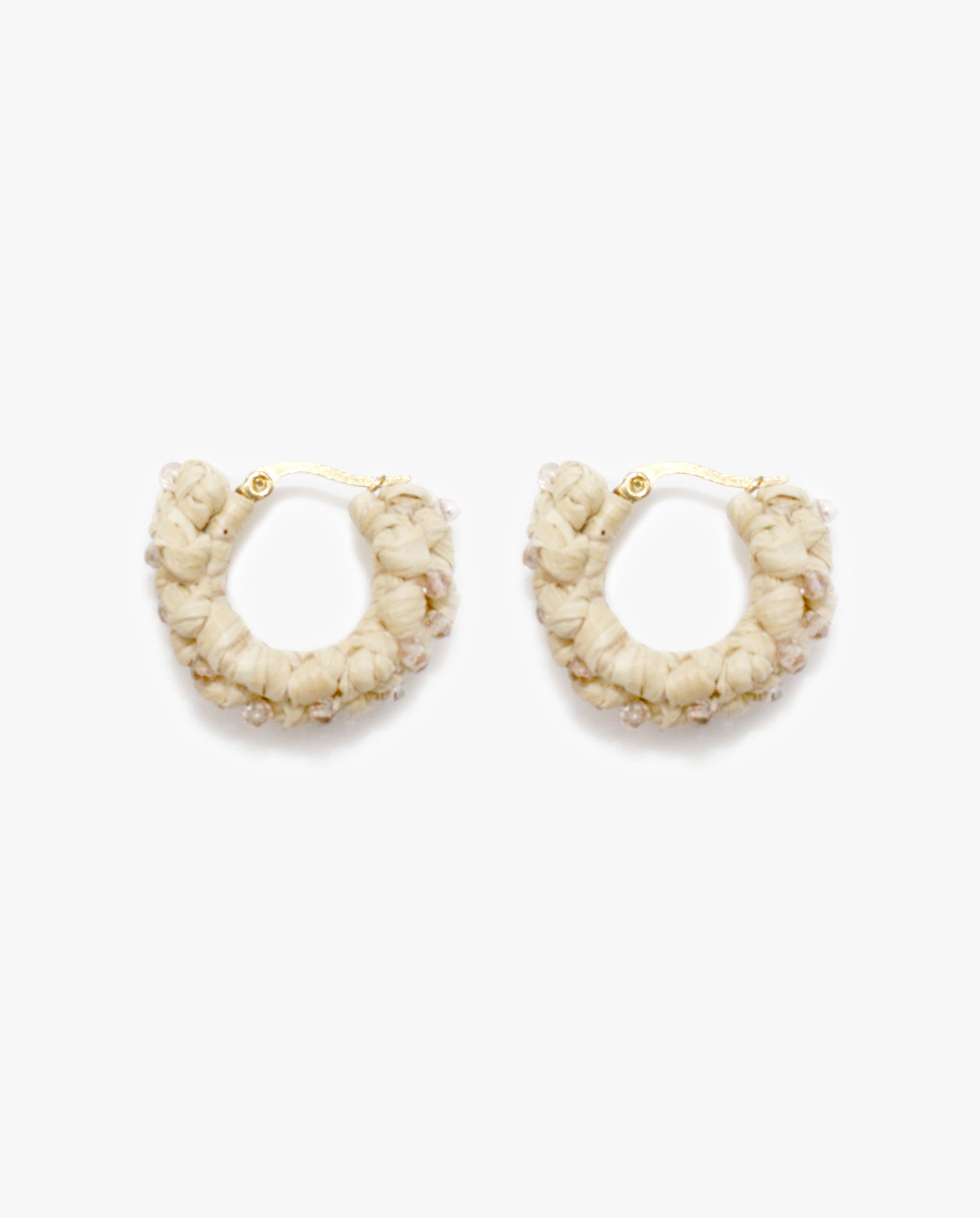 Raffia Hoops Beige
