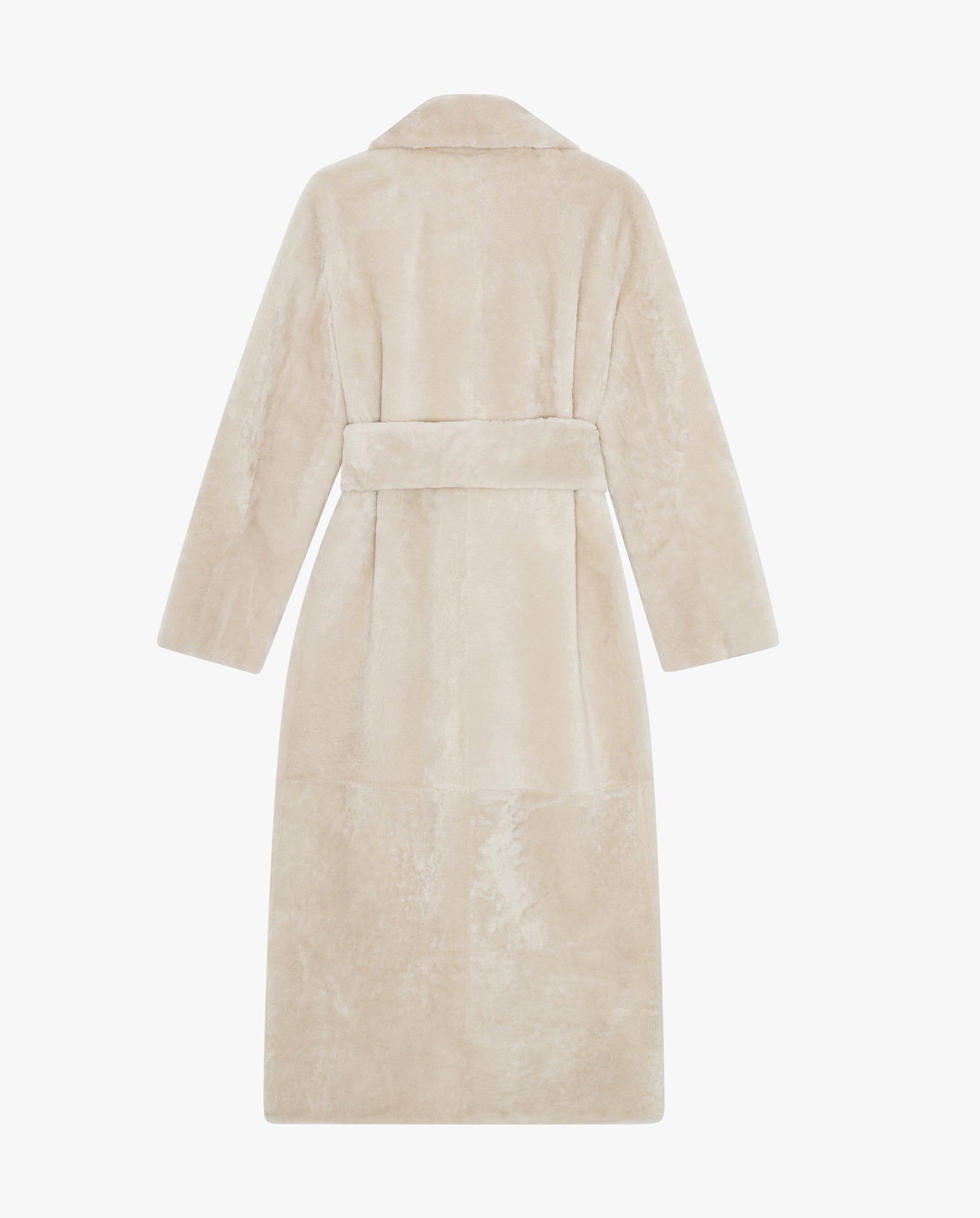Belted Soft Shearling Coat